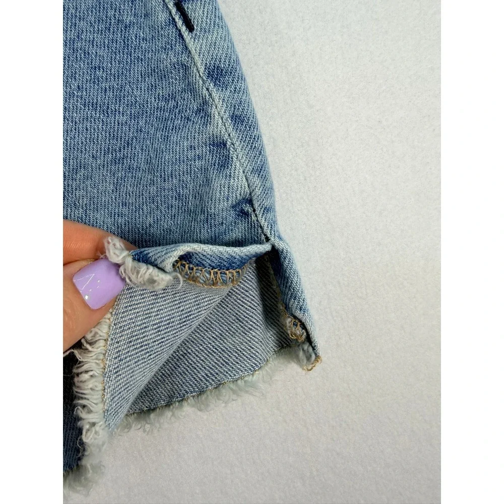 Rock & Republic Denim Rx Light Wash Raw Hem Jean Shorts Blue Womens Size 10